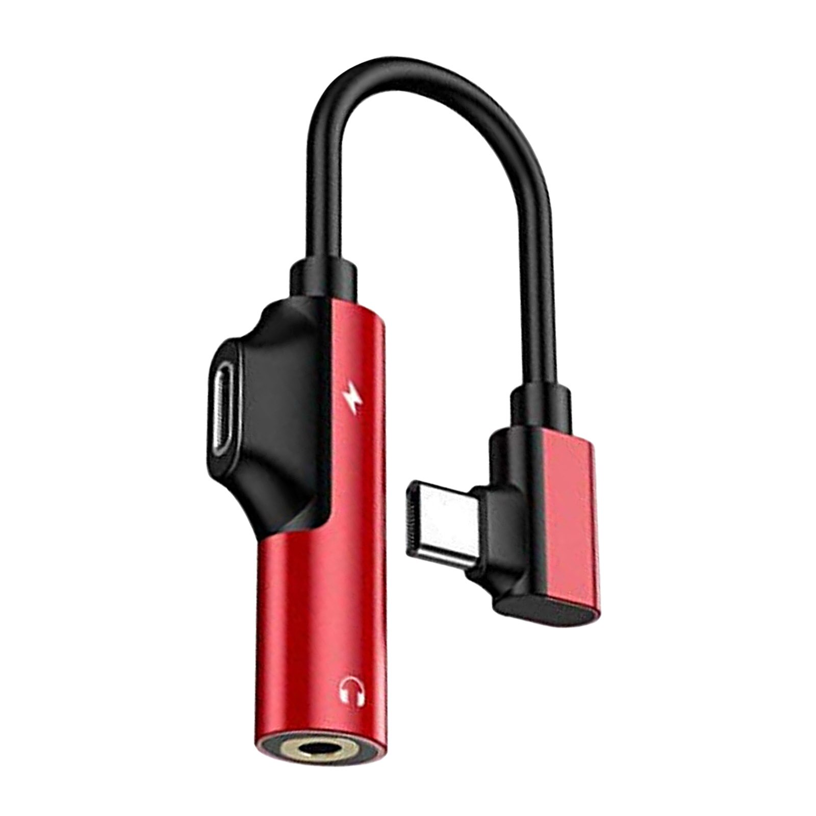 Pd Headphone Jack Adapter Type-C Naar 3.5Mm Audio Adapter Voor Aux Stereo Usb Splitter Jack Type Aux headset Audio: red