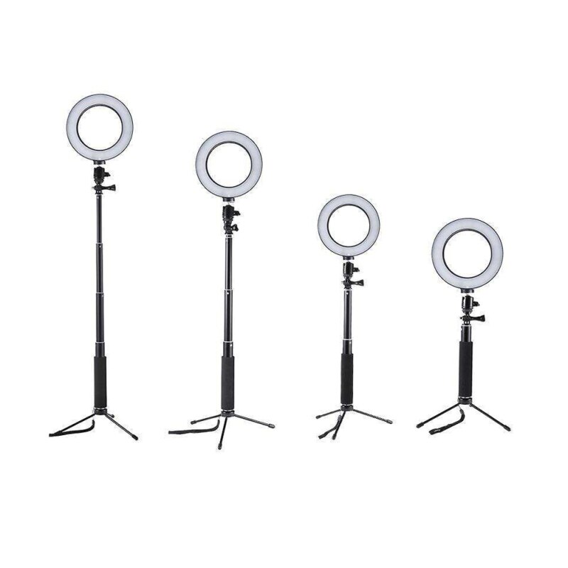 VELEDGE – éclairage Ring Light LED en forme d&#39;anneau réglable, lampe de remplissage pour vidéo de maquillage en direct, alimentation USB, lumière annulaire réglable avec large plage