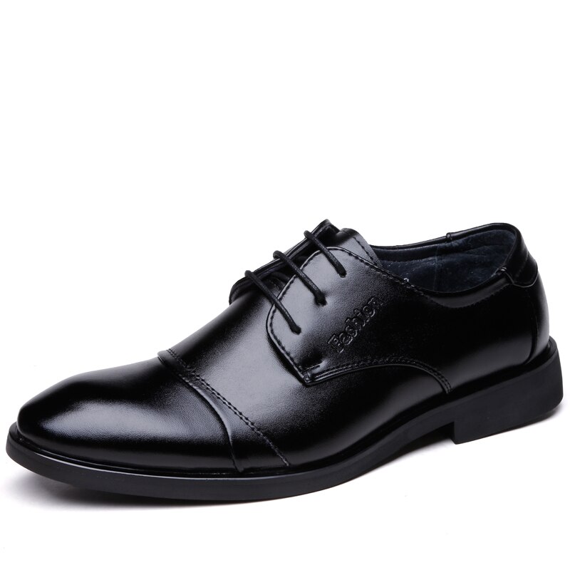 Zapatos italianos clásicos elegantes formales de cuero de de lujo zapatos planos de punta estrecha zapatos de hombre Zapatos derby oxford para hombres