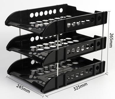 Document Stand Holder Office Desktop Plastic Tray File Holder Rack Storage Suppiles Book Magzine File Organizer Tray Rack Shelf: F