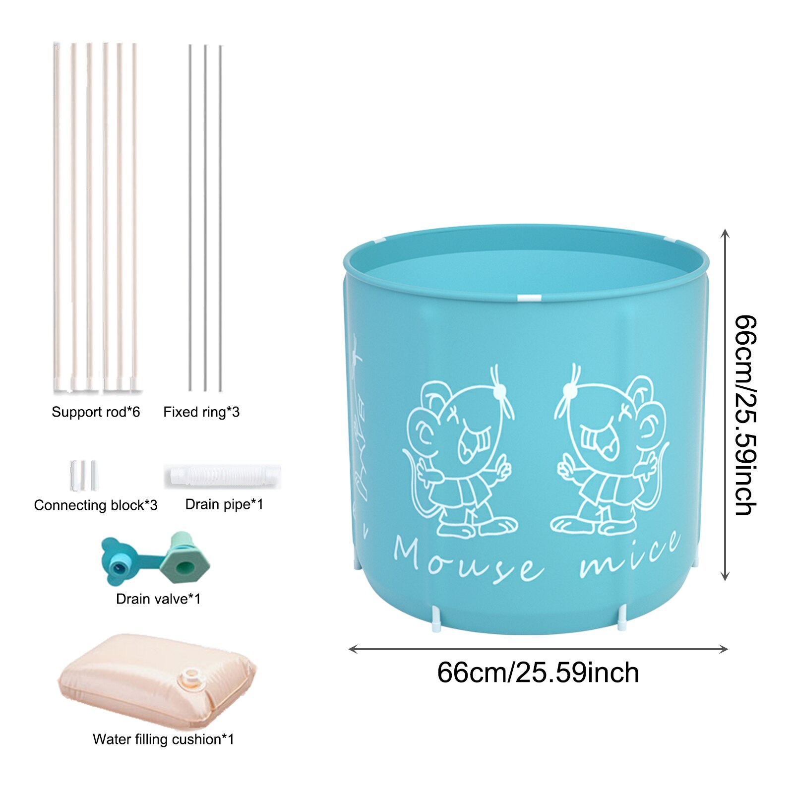 1PCS Portable Foldable Bathtub Family Bathroom SPA Soaking Non-toxic Pvc Waterproof Canvas Large Bathtub For Family Spa: B