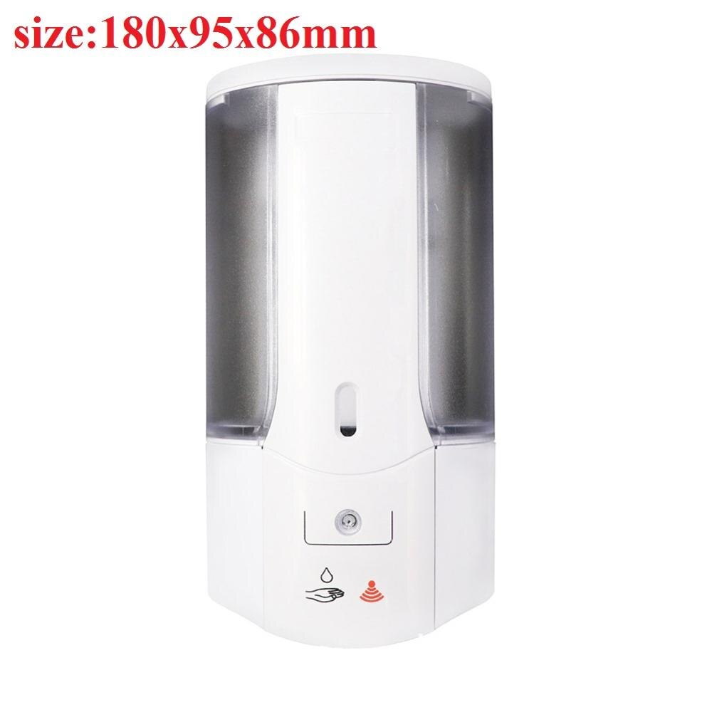 450ml automatyczny dozownik mydła bezdotykowy czujnik odkażacz robić rąk szampon dozownik detergentu naścienny robić łazienki kuchnia: czerwony z biały
