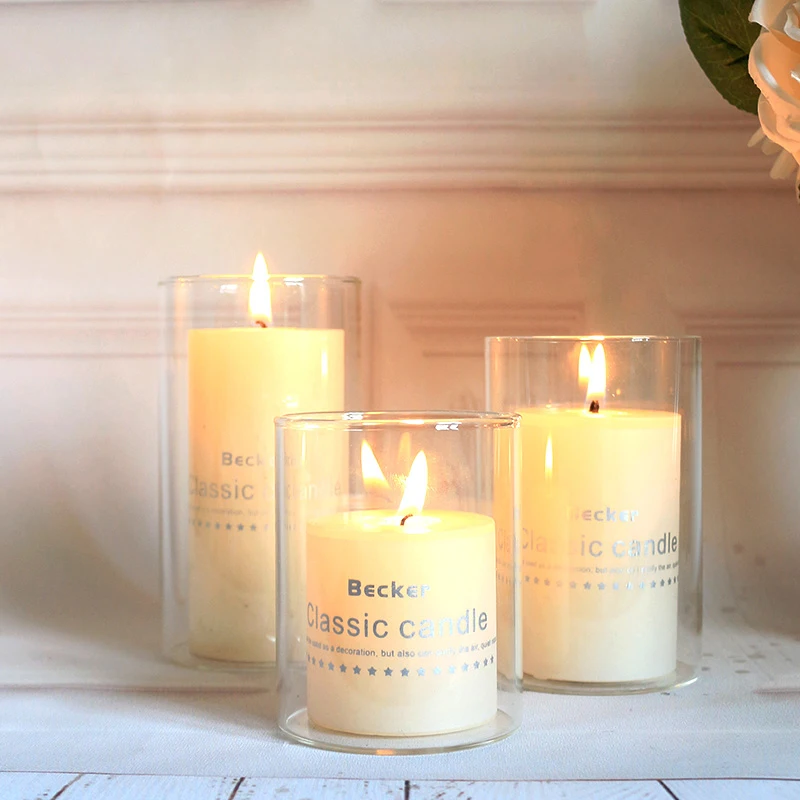 Glazen Cilinder Vazen Pijler Kaars, Drijvende Kaarsen Houders Voor Bloemenvaas Bruiloft Centerpieces Home Decor