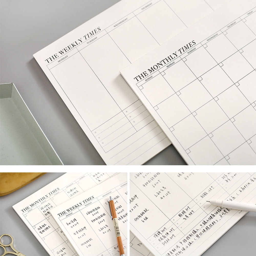 Weekly Daily Planner Notepad Monthly Planning Note Pad,to Do List, Daily Appointment Shopping,Notebook for School Home Office