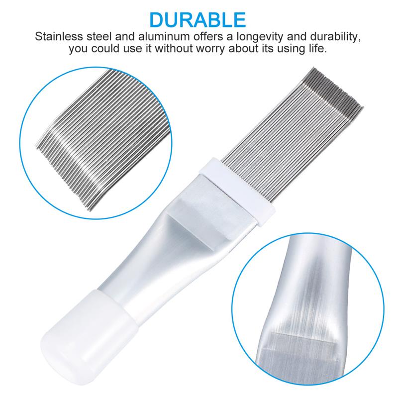 Condensor Kam Roestvrij Staal Fin Kam Borstel Voor Airconditioner Blade Cooling Rechttrekken Schoonmaken Tool Reparatie Tools