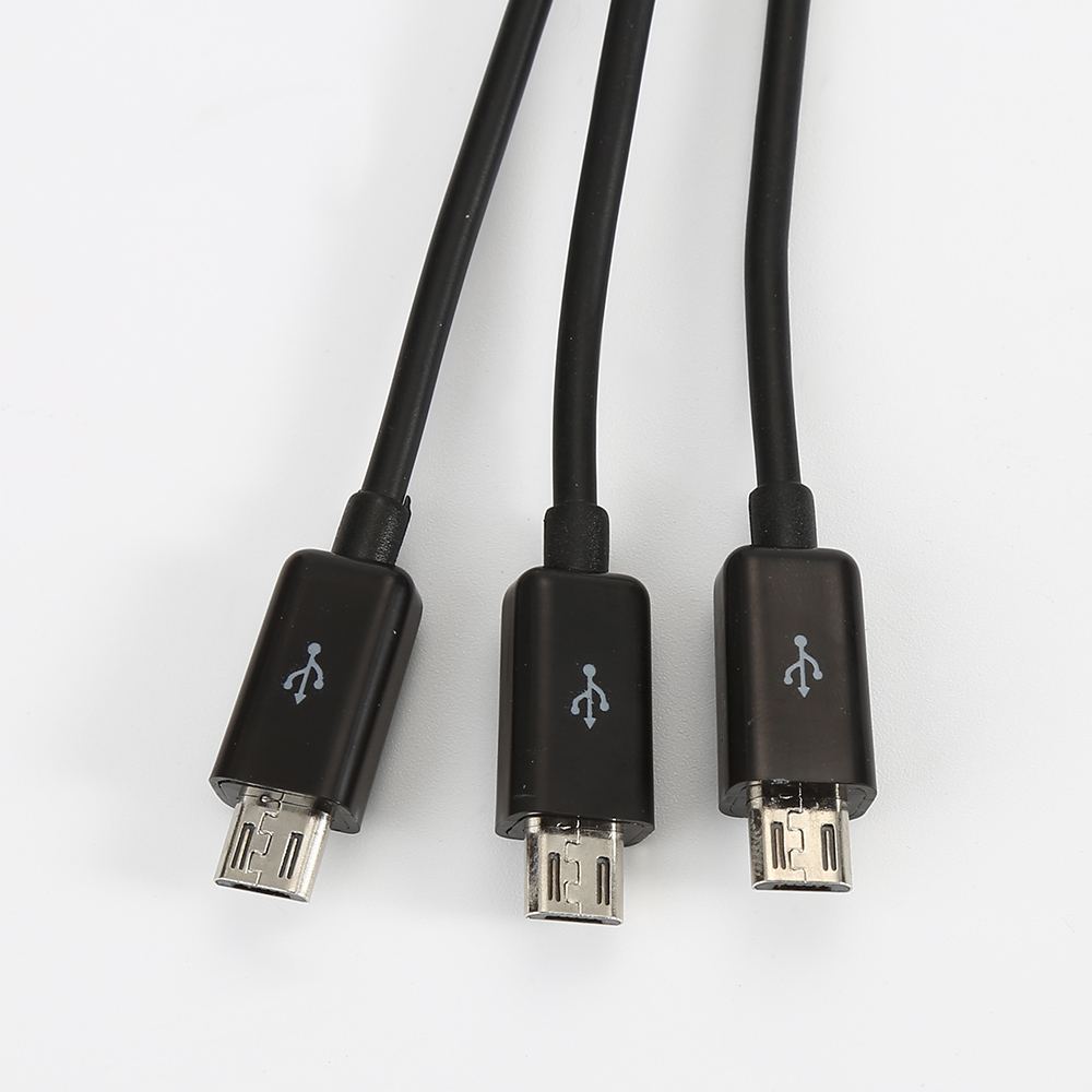 1 tot 3 Splitter USB Male naar 3 Micro USB Male Connector Opladen Data Sync Adapter Kabel Cord fuBG