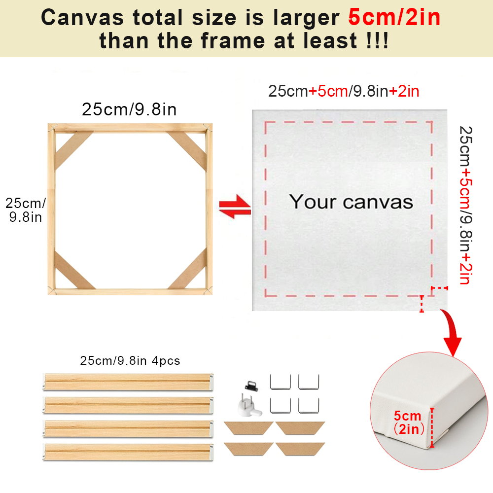 30x40cm 40x60cm 60x90cm DIY Wooden Frames Suitable for Canvas Oil Diamond Paintings Wall Art Photo Frame Pine Home Decor: light green