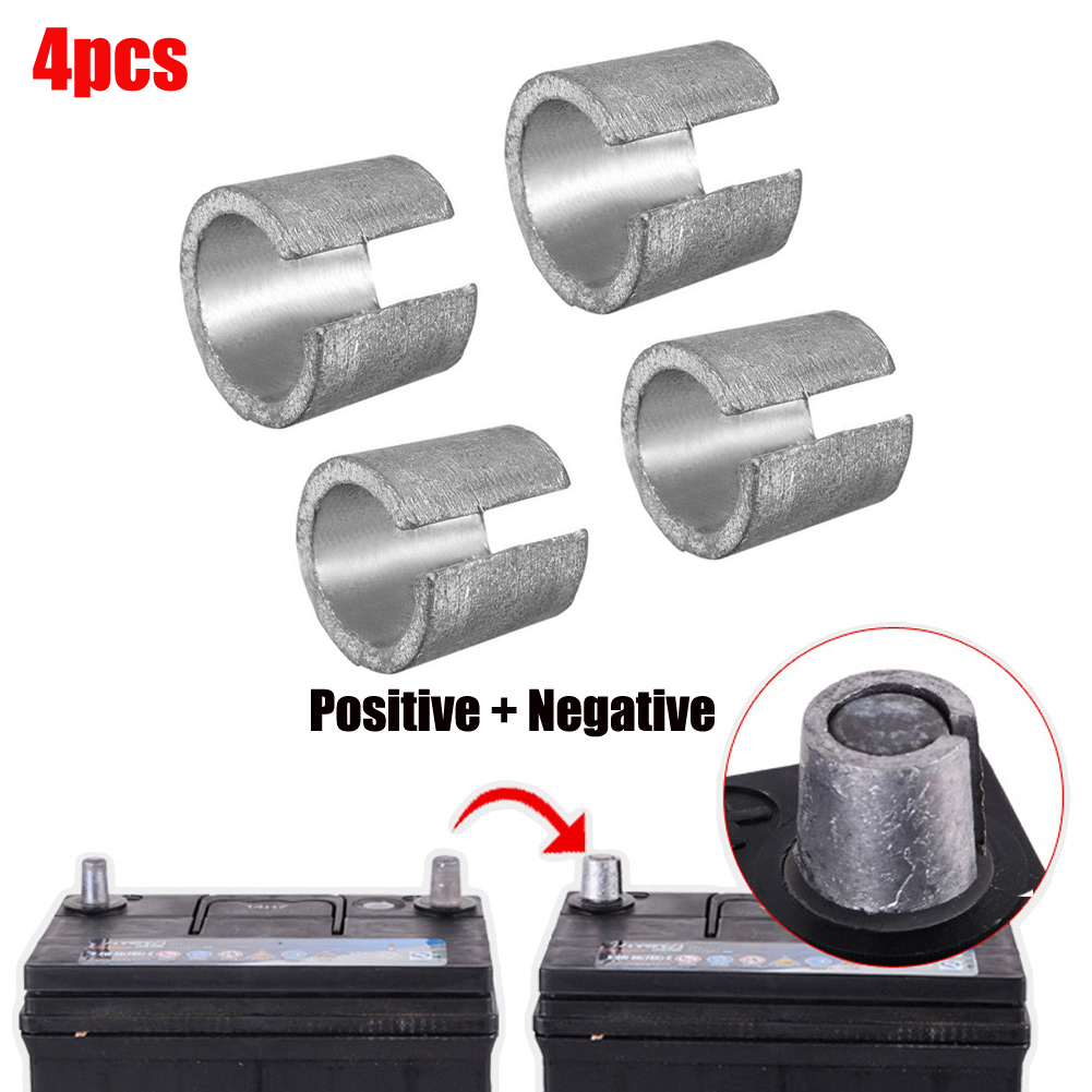 2 pares de adaptador de terminal negativo de bateria, conversores de calço positivo, conversores de terminais de bateria de carro, adaptadores de poste