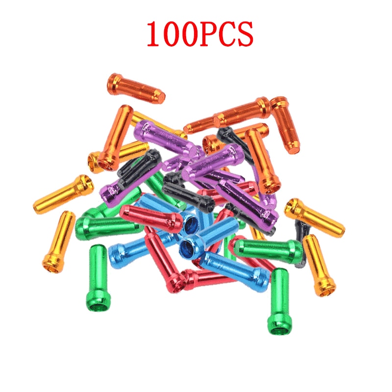 100 Embouts De Câbles De Vélo – Frein, Vitesse, Intérieur – Universels, Neufs
