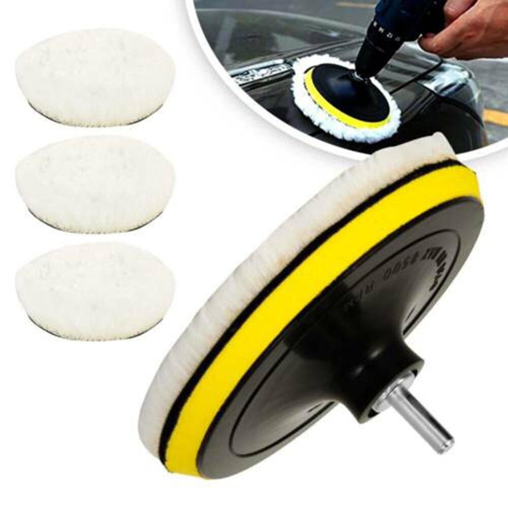 Universal 5pcs/set 6inch Wool Buffing Polishing Pads Car Polisher Drill Wool Wheel Mop Kit Car Accessories