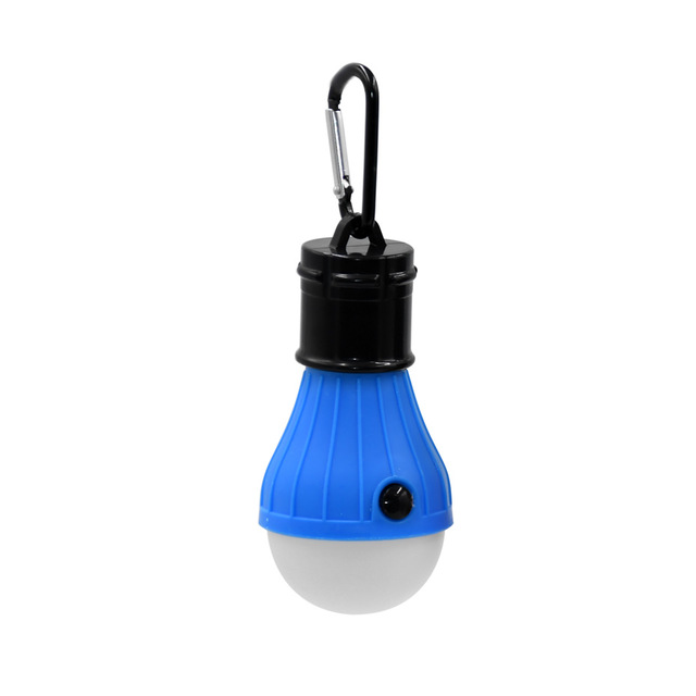 Lanterna portátil tenda luz led lâmpada de emergência à prova dwaterproof água pendurado gancho lanterna para acampamento 4 cores uso 3 * aaa: Blue