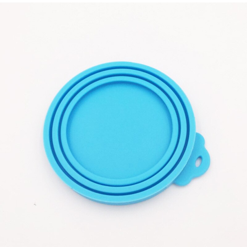 Reusable silicon Magic lids universal lid cat dog pet food wrap bowl pot lid silicone cover: sky Blue