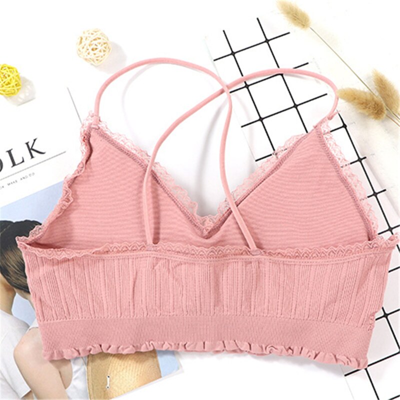 Sujetador de gimnasio acolchado para mujer, Tops de Yoga, sujetador inalámbrico de deporte sólido, ropa interior sin costuras de realce, chaleco de entrenamiento, lencería para correr