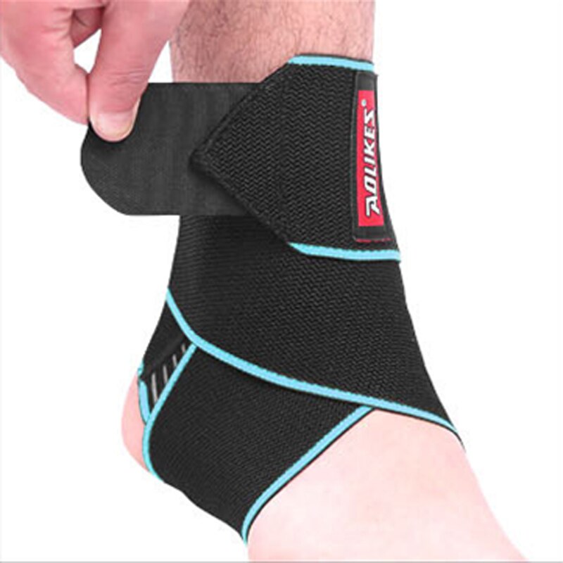 Enkel Ondersteuning 1 Paar Sport Enkelbrace Compressie Strap Weave Elastische Bandage Voet Beschermende Basketbal Gym Veiligheid Fitness: Blue