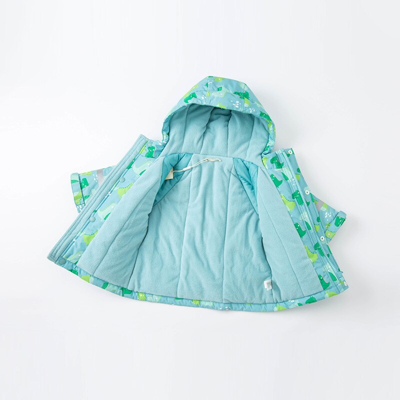 DBZ20121-Abrigo acolchado con bolsillos de dibujos animados para bebé, ropa de abrigo para niño y niña, prendas de vestir de invierno, unisex