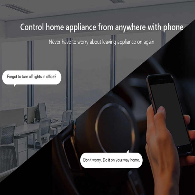 Tuya Mini Smart Switch Smart Home Two Way Remote Control 16A DIY Wifi Switch Via Smart Life APP Work with Alexa Google Home