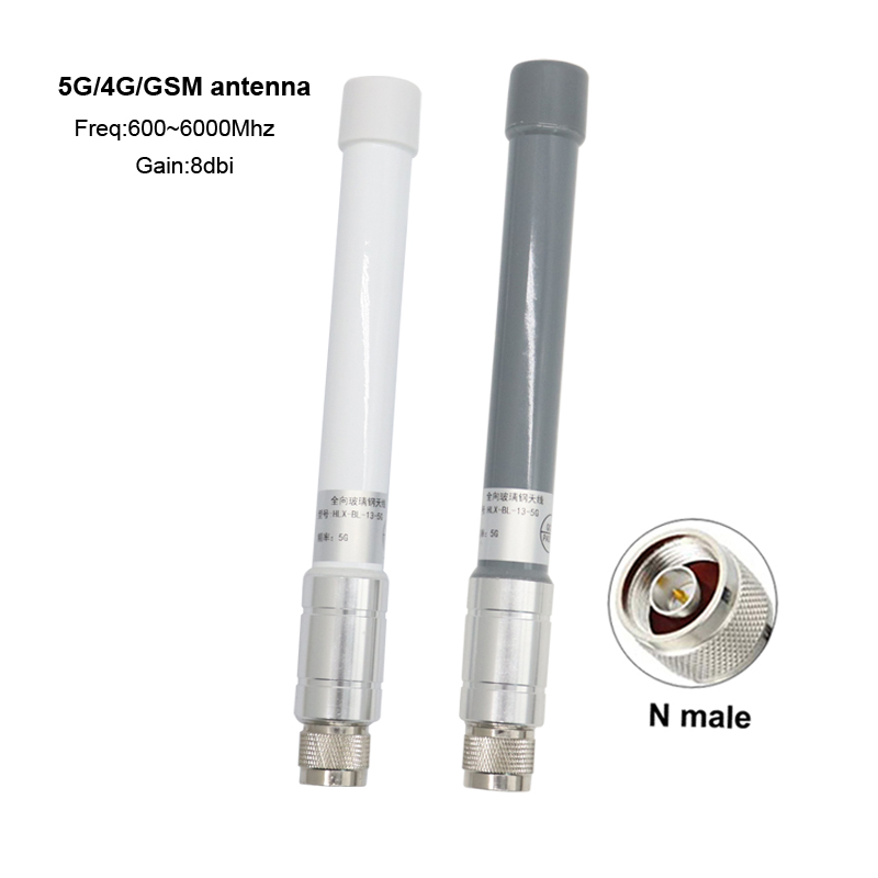 Full Band 5G 4G LTE 3G GSM Helium Hotspot Miner Amplifier FRP Antenna 600~6000Mhz 8dbi Omni Outdoor WiFi Fiberglass Aerial