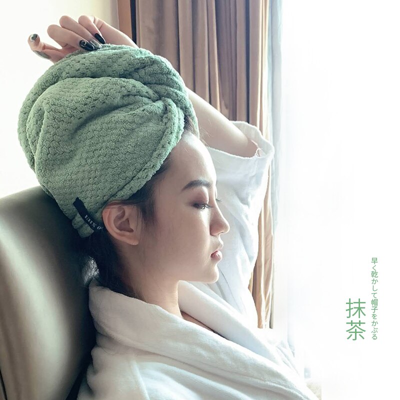 Japan Magic Hair Fast Drying Dryer Towel Bath Wrap Hat Quick Cap Turban Dry Bathroom Towels Bathroom Towel: D