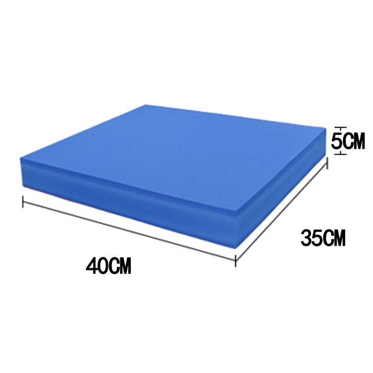 TPE Thickened Yoga Foam Block Non-Slid Balance Pad Cushion Waist Ankle Knee Rehabilitation Physical Therapy Training Gym Mats: Blue
