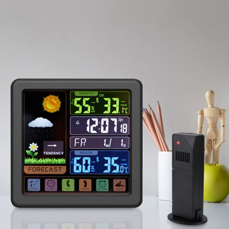 Digitale & Analoge-Digitale Klokken Multifunctionele Full Touch Screen Draadloze Weer Klok