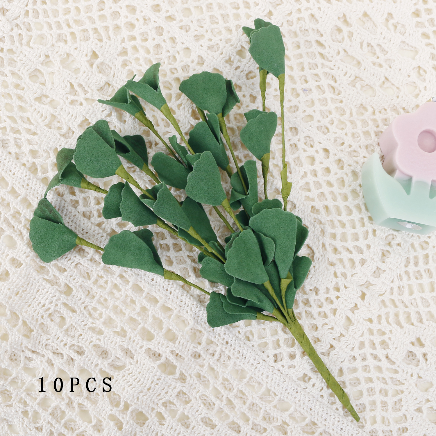 Ramo de hojas artificiales de espuma verde, accesorios decorativos para de boda, hojas de Fleurs para álbum de recortes, suministros para manualidades, 20 unids/lote: GU09402