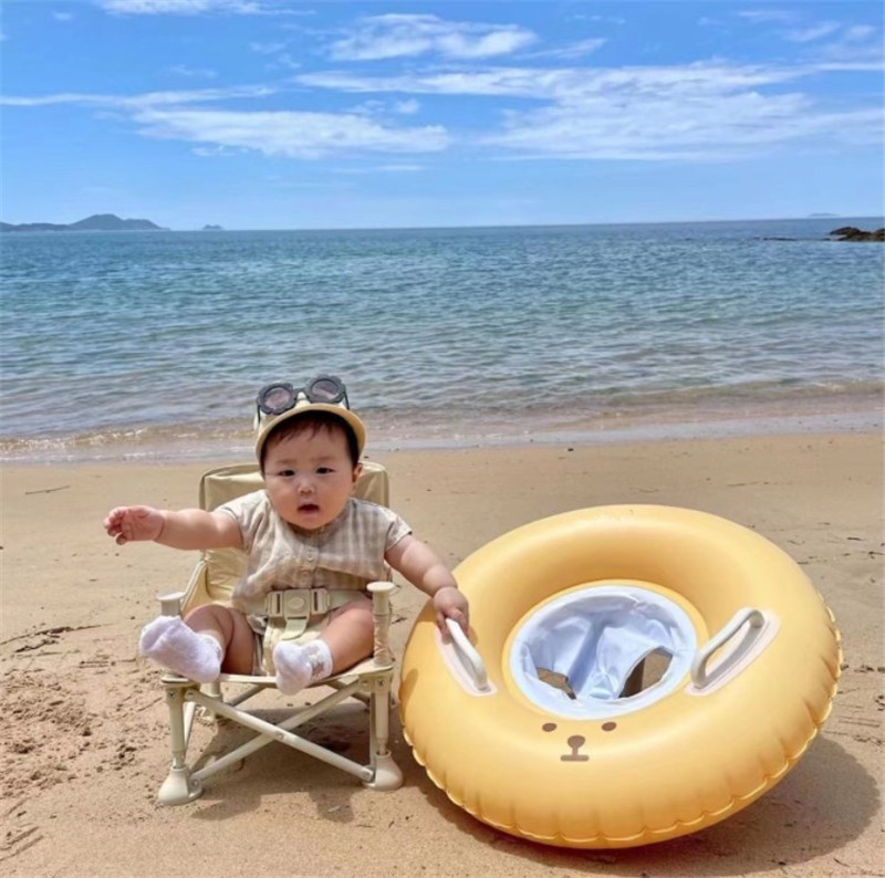 Anello di nuoto per bambini di sicurezza coreana sedile per bambini anelli galleggianti accessori per salvagente d&#39;acqua da gioco per neonati: Yellow