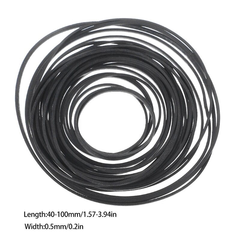 Cinta de Cassette mixta para grabadoras, cinta de goma común surtida para grabadoras, Walkman, DVD, 40-100mm, 60 uds.