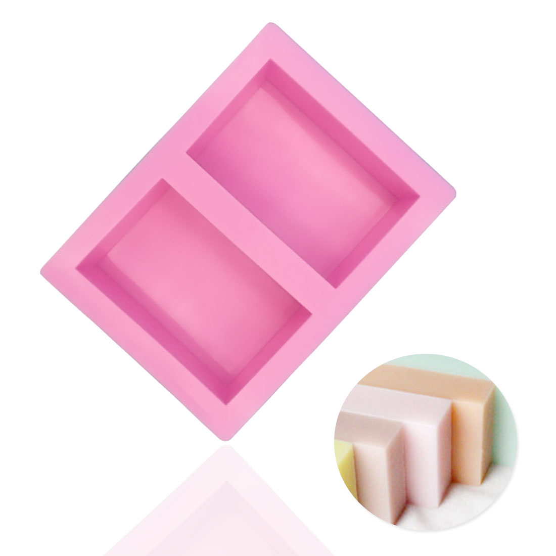 Rectangle Soap Mold Silicone Craft DIY Soap Making Mould Fondant Cake Decoration Hand Made Cuboid Shape Molds