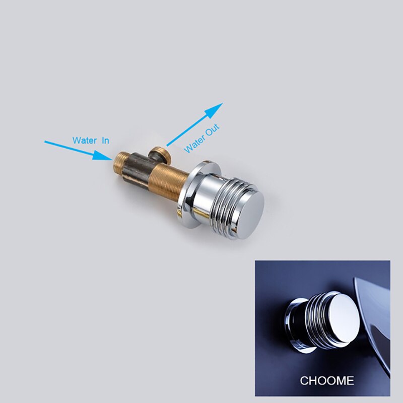 BECOLA Chrome Brass Shower Valve Square Style Single Handle Single cold Shower Faucet Control Valve Replacement: B