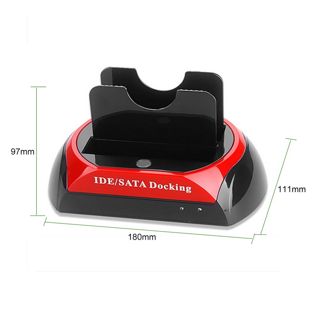 Station d'accueil pour disque dur ide sata usb 2.5 2.0 ( 3.5 "), double disque dur, prise eu/us/uk/au