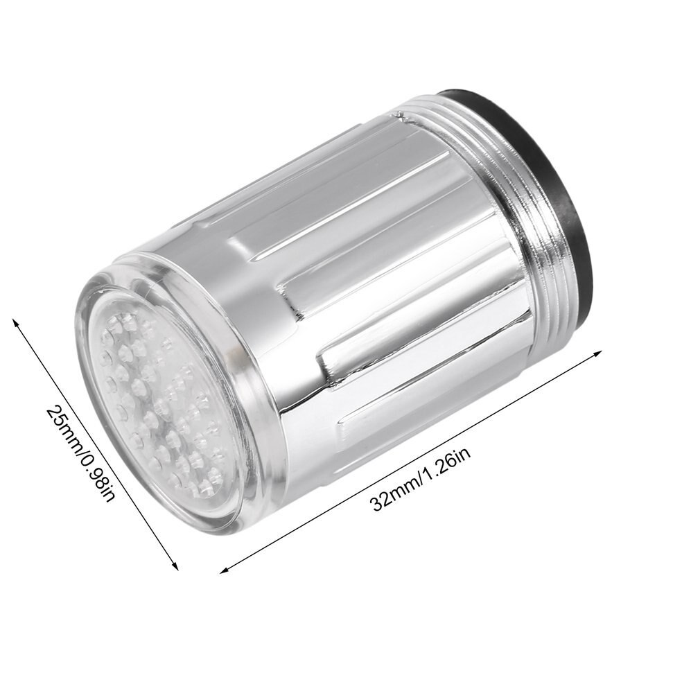 Led Light Water Kraan Tap Glow Douche Keuken Badkamer Rgb/Multi Kleur/Blauw Licht Gewicht