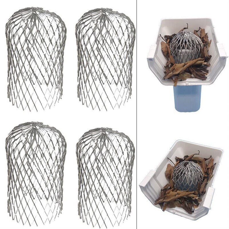 4Stck Blatt Filter Anti-Blatt Filter Garten Traufe Abflussrohr Filter Kappe Frei Versenkbare Filter