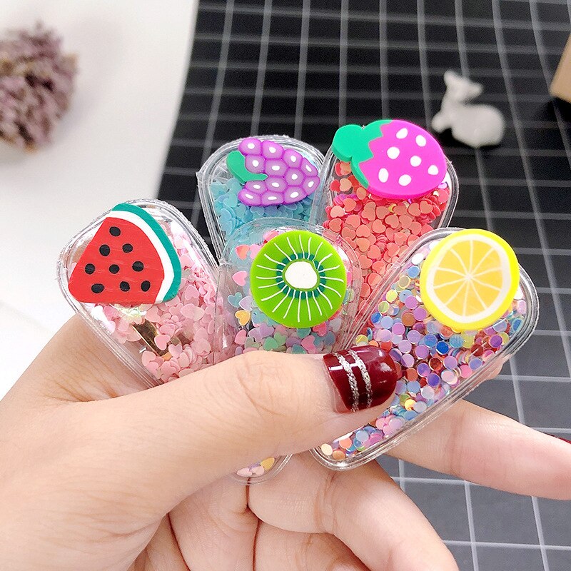 3/5 stuks schattige bb-clips voor kinderen in de vorm van een haarspeld in de vorm van drijfzand en fruit, haaraccessoires voor meisjes