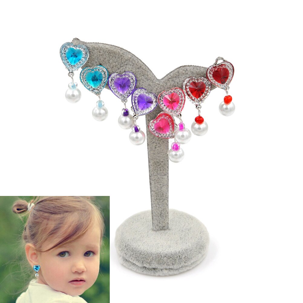 1Pair Ear Clip Style Earring Soft Cushion Invisible Ear Hanging Ear Clip No Piercing Earring For Children Kids