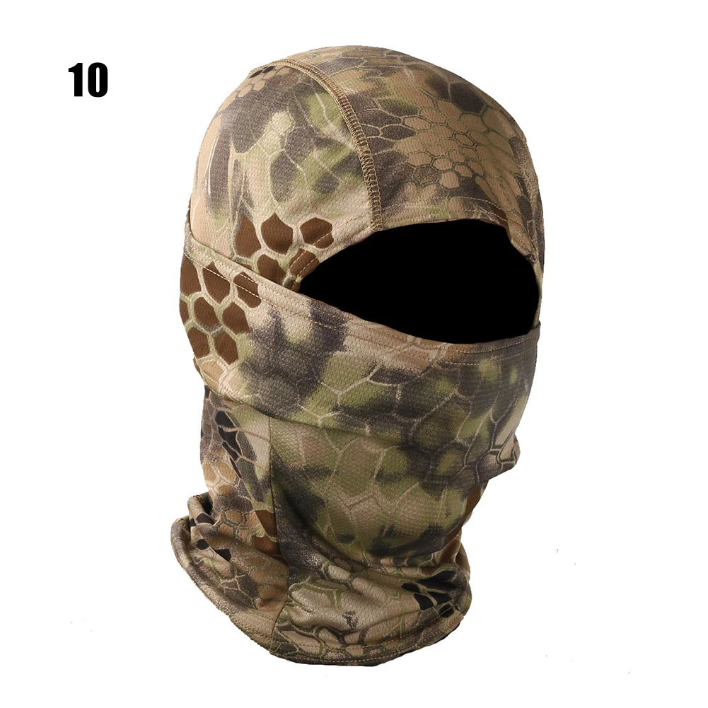 Pasamontañas de camuflaje, bufanda para cara completa, esquí, ciclismo, máscara facial completa, cubierta para cuello, calentador de cabeza, gorro deportivo, forro para casco: Rojo