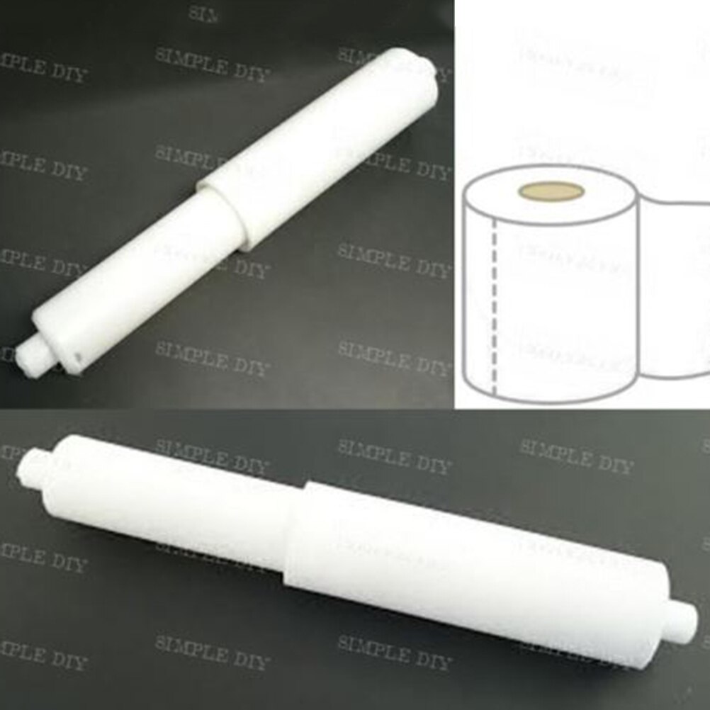 Portarrollos de baño de plástico reemplazo portarrollos de baño rodillo de baño inserto husillo de resorte flexible soporte de inodoro rodillo