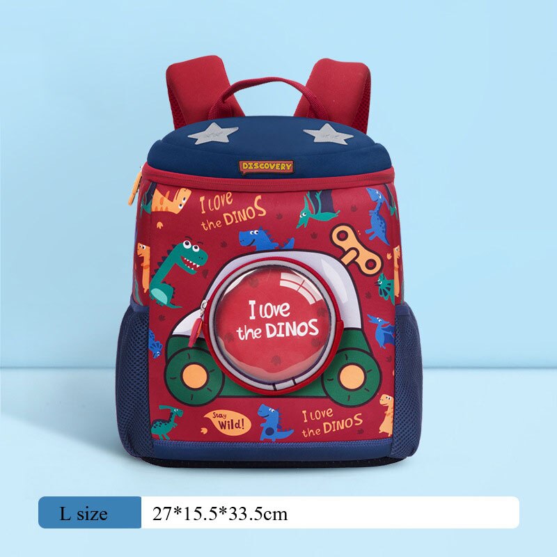 Koko Kat Kids Dinosaurus Rugzak Leuke 3D Cartoon Eenhoorn Schooltassen Kleuterschool Orthopedische Boekentas Peuter Bag Mochila Infantil: red dinosaurL