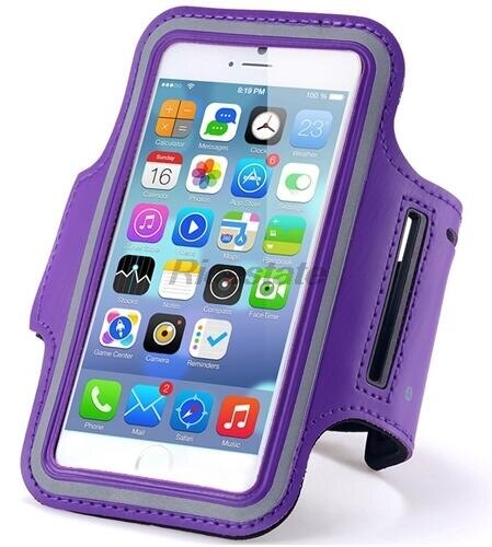 Sport Arm band case For iphone 7 Plus Huawei P8 P9 lite P10 P20 P30 P40 Accessories Running Outdoor Sport Arm Band brassard Case: Purple