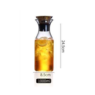 Jarra De cristal De alta capacidad De Dinamarca, Dispensador De zumo De Agua fría, limón, Soda, té perfumado, Dispensador De Agua, jarras, decantadores De vino: Straight 1000ml