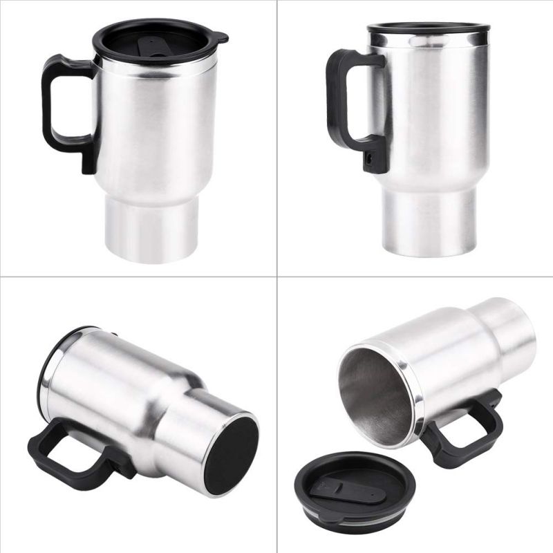 12v 450ml bærbar vannkoker i rustfritt stål reise kaffekrus elbil vann holde varmere vannkoker