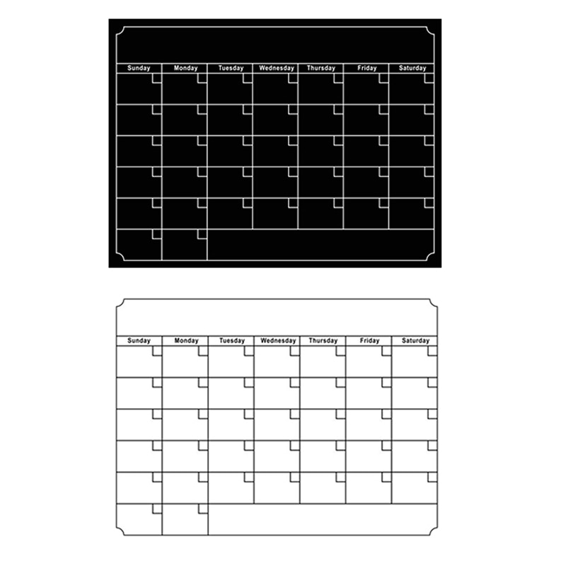 Pizarra blanca A3 planificador mensual tablero de mensajes magnético cocina notas de tablones de anuncios flexibles diarios imán de nevera Calendario de dibujo