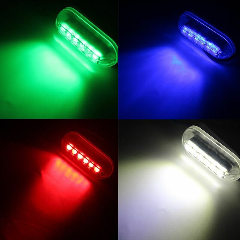 Underwater Light Fishing Marine Boat Night Landscape Lighting 6 LED Waterproof 12V TB