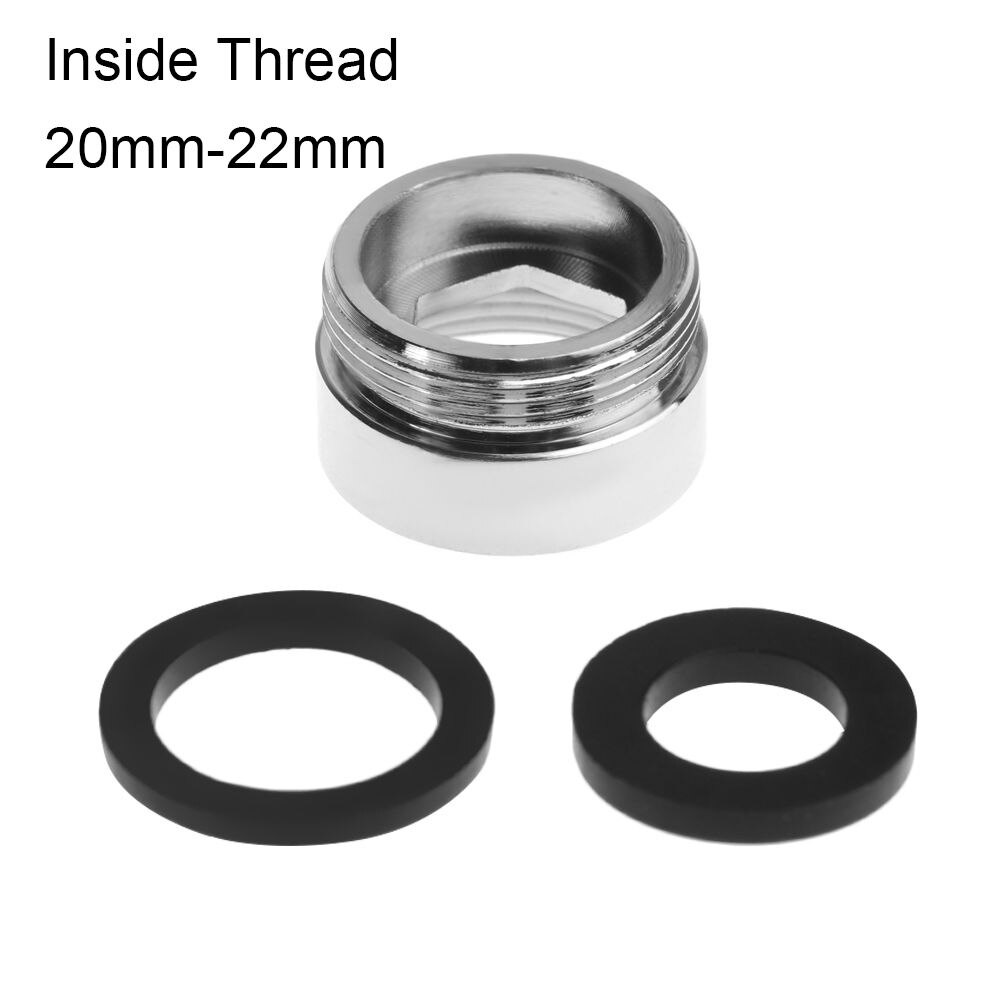 Tap Aerator Connector With Washer Outside Thread Water Saving Adaptor Kitchen Faucet Aerator Adapter Water Purifier Accessories: 20mm-22mm-Inside