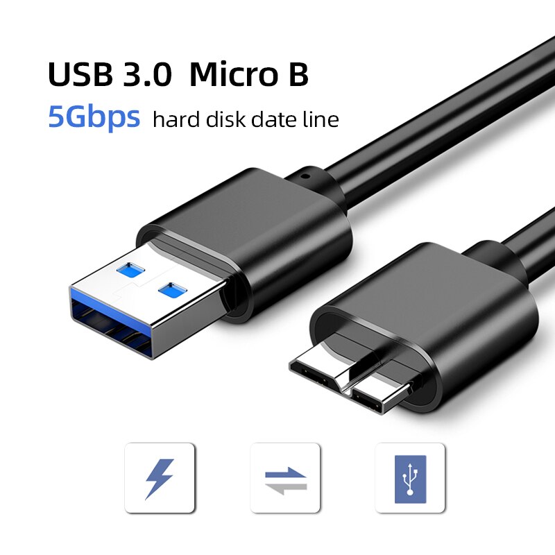 Usb 3.0 Naar Micro B Data Kabel Usb Type Een Micro-B Snelle Opladen Data Kabel Voor Samsung S5 opmerking 3 Ssd Hdd Mobiele Harde Schijf