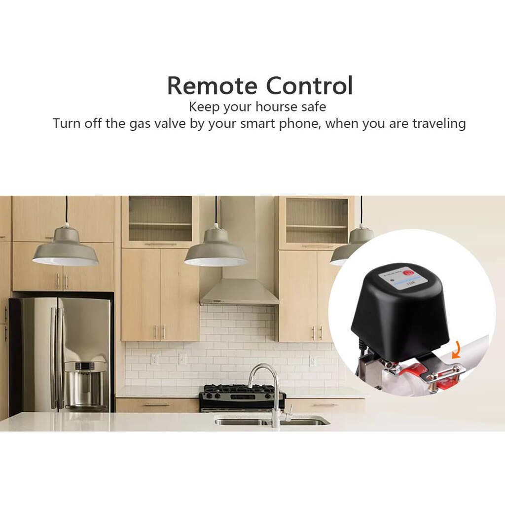 Wifi Smart Valve Control Water Valve Water Gas Valve Wireless Sprinkler Controller Shutoff Voice/APP Remote Control Water Valve