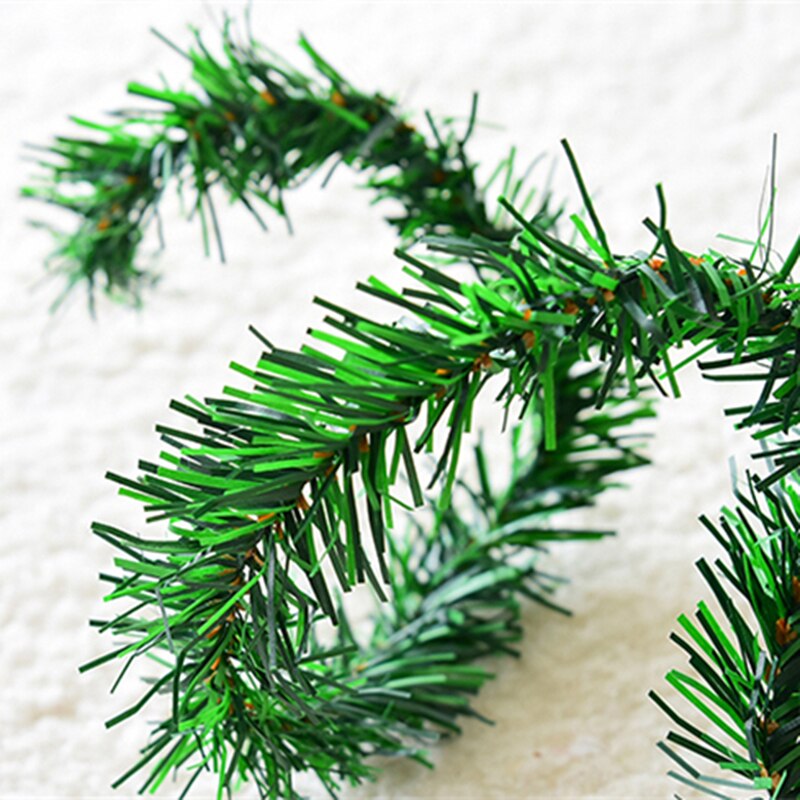 1pc 5.5m julkransar grön dekorativ krans heminredning tacksägelse diy julkrans material 100g
