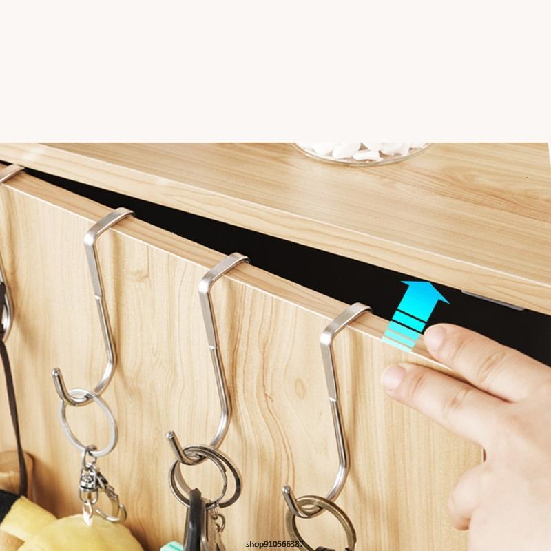 S Shape Hanging Hook Stainless Steel Double S Shaped Storage Hooks for Home Kitchen Bathroom Cabinet Door Key Towel