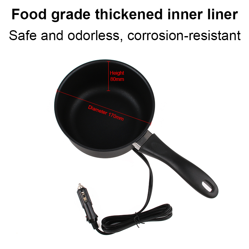 12V/24V Multifunktionale Elektrische Kochpfanne Mini Reiskocher Suppe Eintopf Heizung Pot Reise Auto/Lkw Bratpfanne Lunchbox
