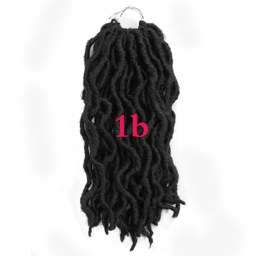Faux Locs Gehaakte Haar Krullend Dreadlocks Haar Extensions 18 Wortel/packet Gehaakte Krullend Haar Synthetische Faux Locs Haar Stuk: T1B/613