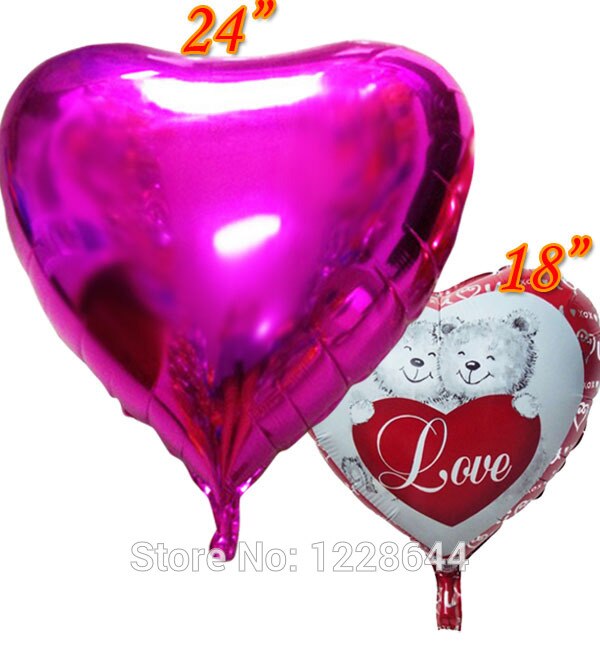 Event feestartikelen Hart folie ballonnen Helium opblaasbare gouden kleur 24inch Bruiloft gunsten 20 stuks/partij